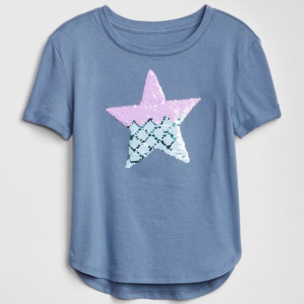 Gap Kids Girl's Flippy Sequin Star Graphic T-Shirt